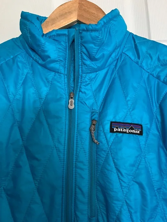 Patagonia Teal Quilted Half-Zip Pullover - Picture 2 of 6